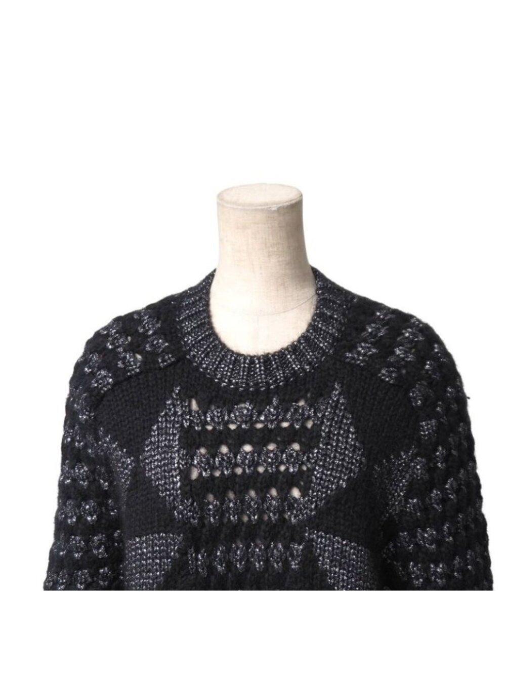 Saint Laurent Paris Sweater Size XS Knit Moheya Blend Alpaca All - Picture 3 of 9